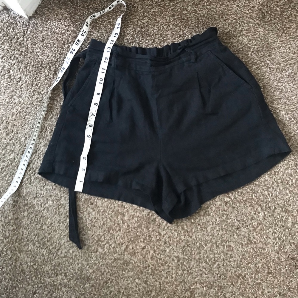 Linen papers bag belted short 🛍 🛍